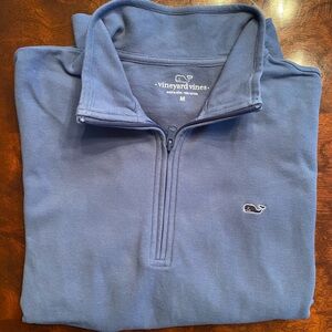 Vineyard Vines blue quarter zip pullover Medium EUC